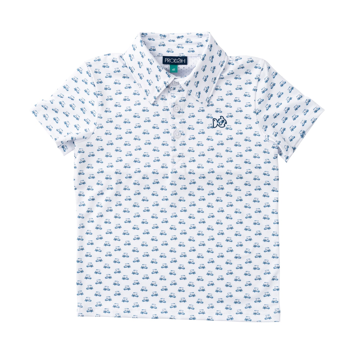Golf Cart Print Short Sleeve Pro Performance Polo