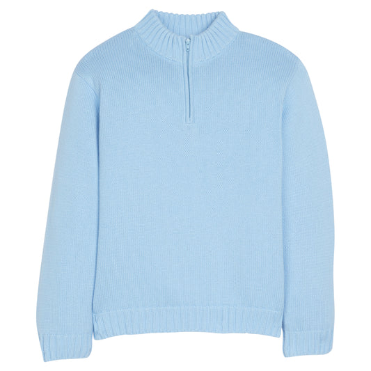 Quarter Zip Sweater Light Blue