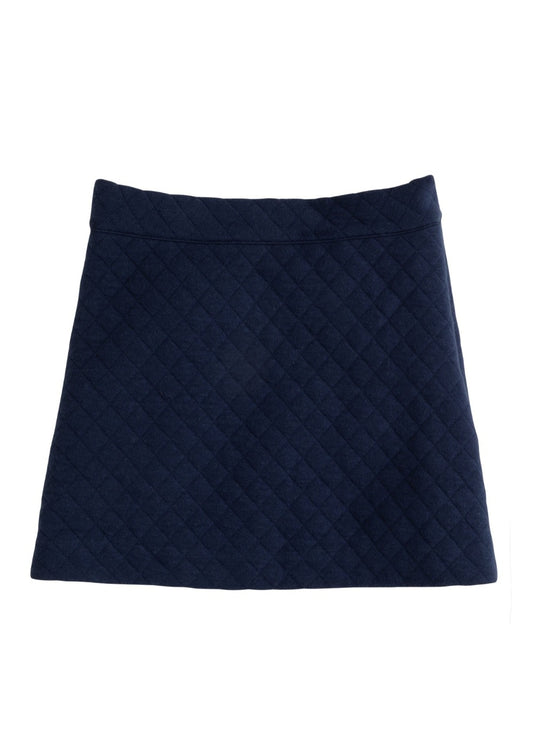 Quilted Mini Skirt Navy