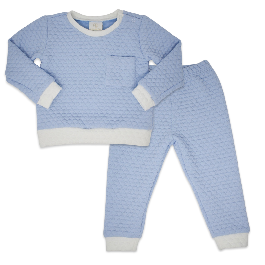 Blue Quilted Sweatsuit It's the Little Moments