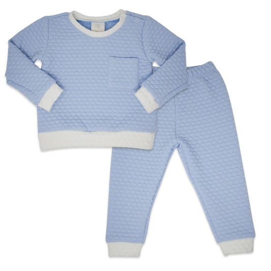 Blue Quilted Sweatsuit It's the Little Moments
