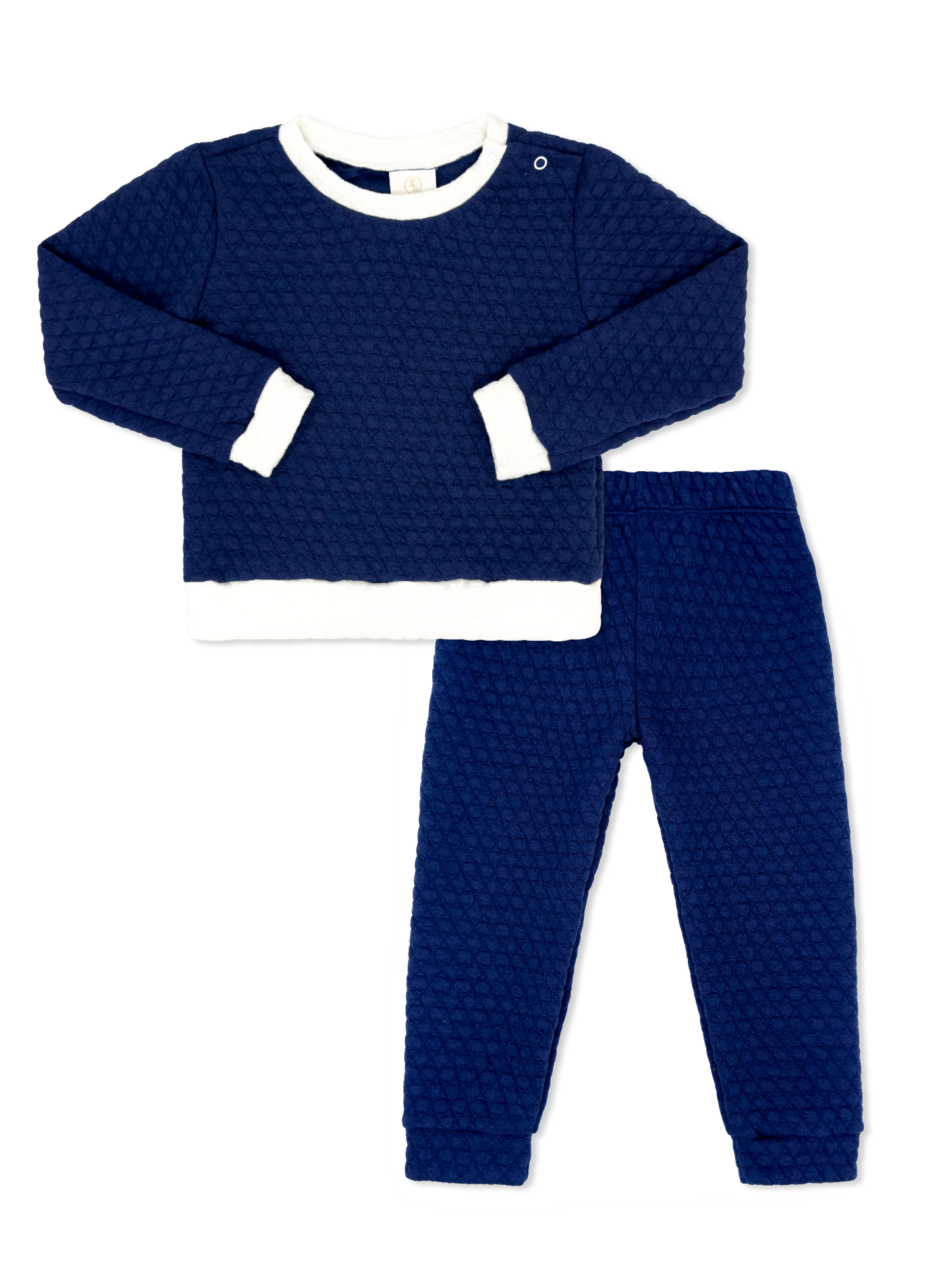 Quincy Quilted Play Set Navy/White