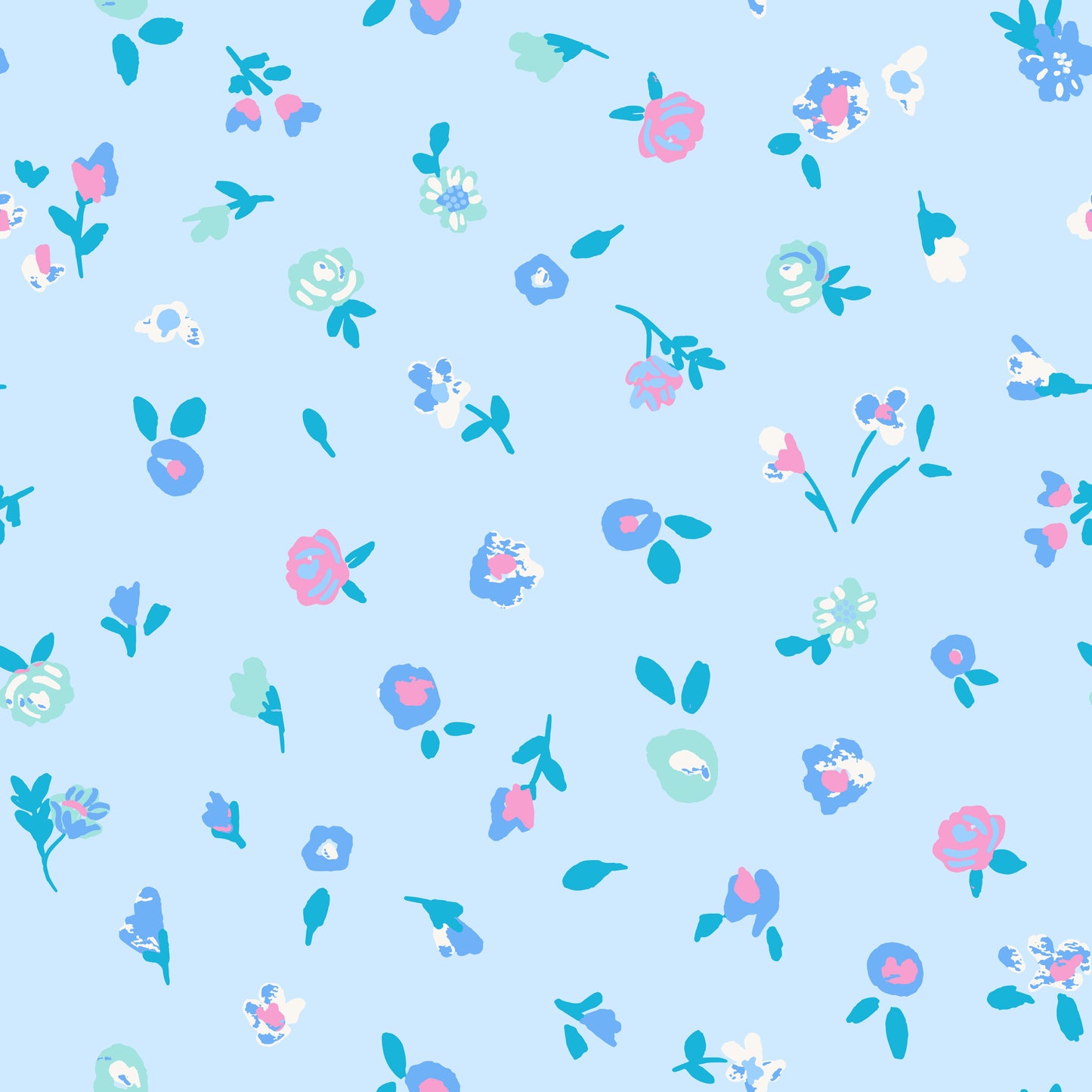 Blue Floral Butterfly Shorts