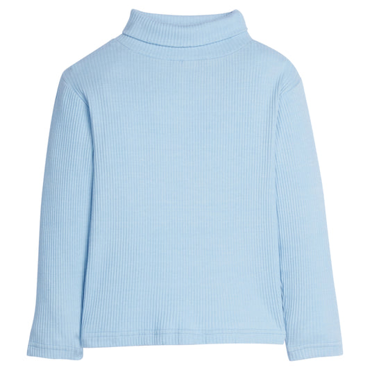 Ribbed Turtleneck Ice Blue