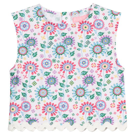 Bellavista Blooms Ric Rac Shell Top