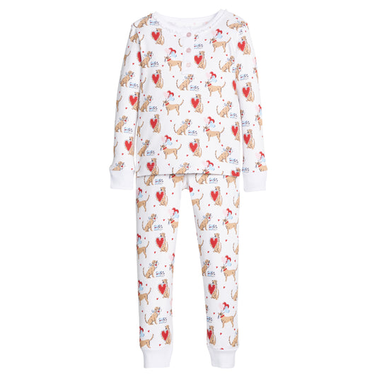 I Woof You Ruffled Printed Jammies