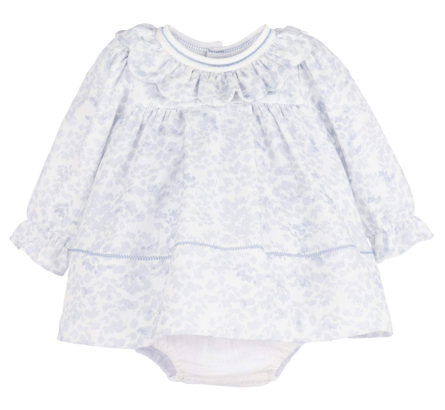 Frosty Floral Scallop Ruffle Float