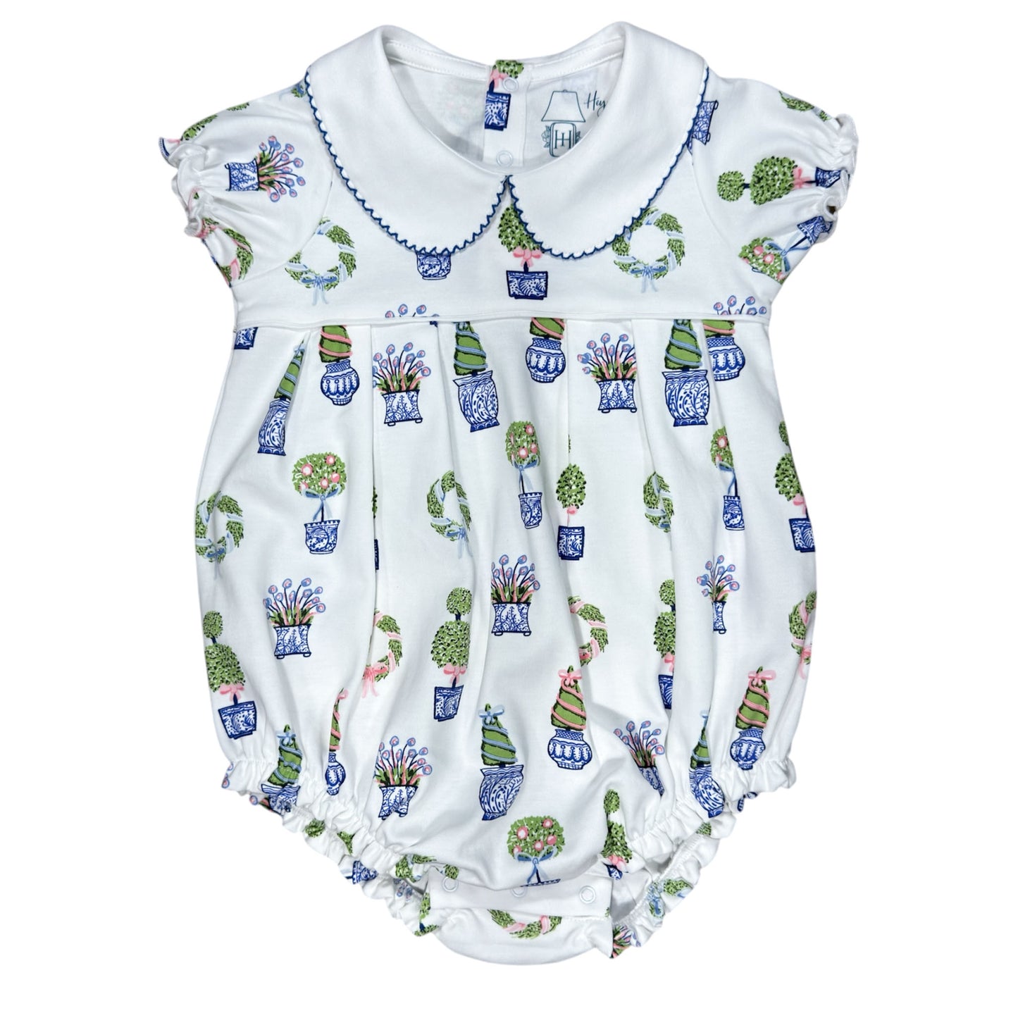 Spring Topiaries Girls SS Pleated Bubble