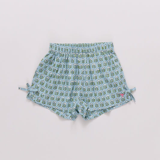 Blue Prairie Block Print Jules Short