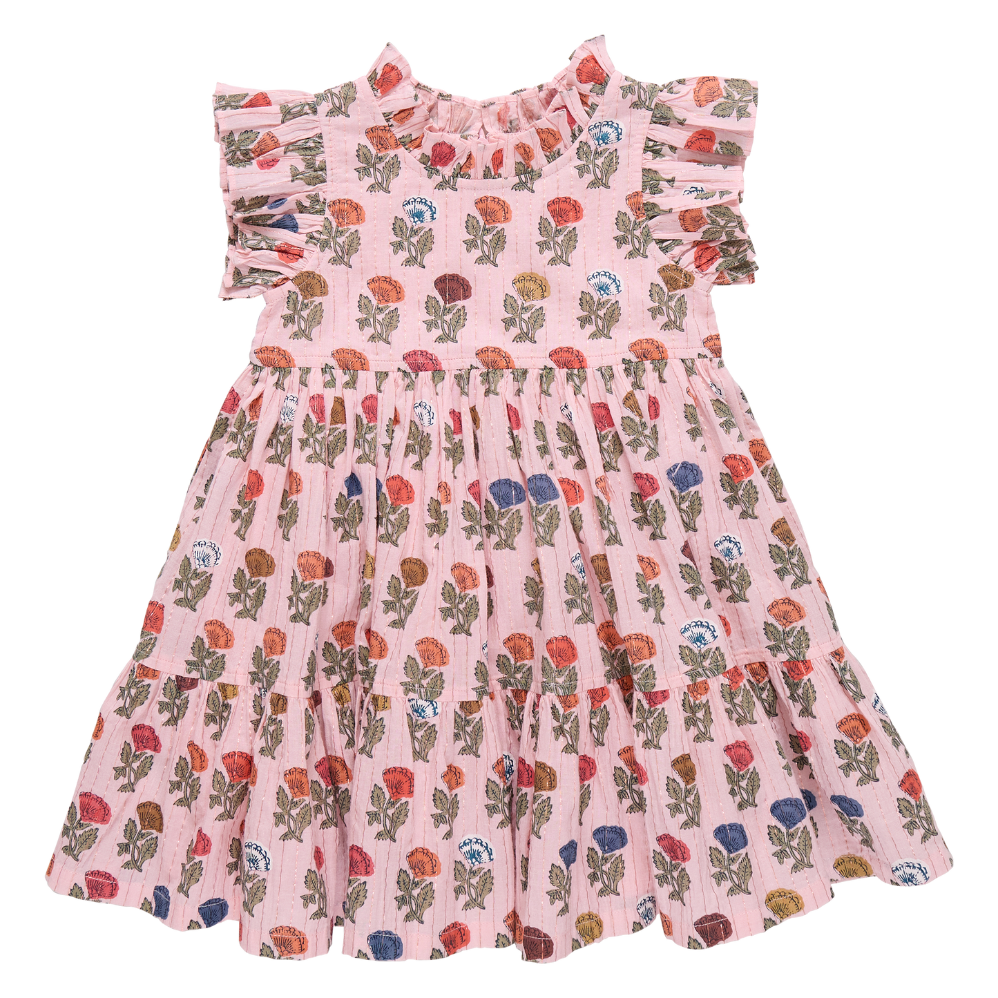 Jennifer Dress Multi Flower Drop