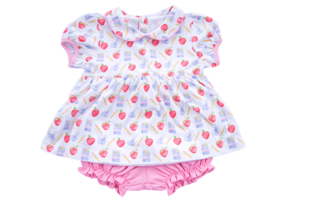 Back to School Sally Knit Bloomer Set