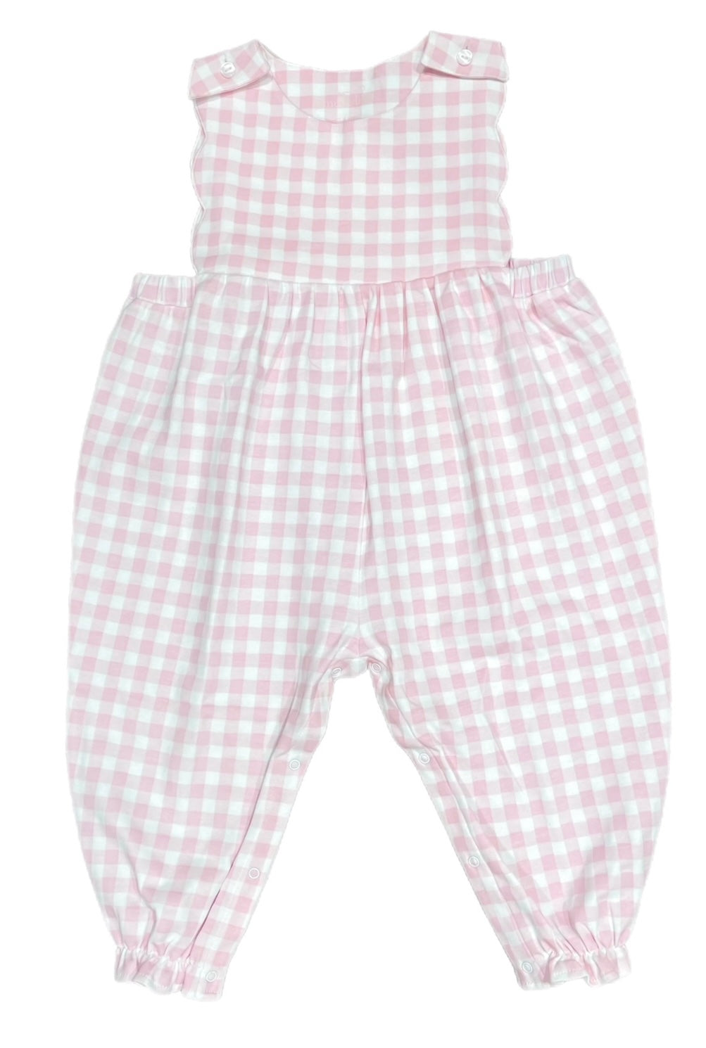 Savannah Scalloped Longall Pink Gingham-PREORDER