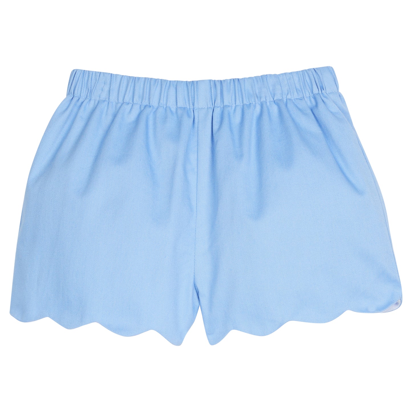 Light Blue Twill Scallop Short