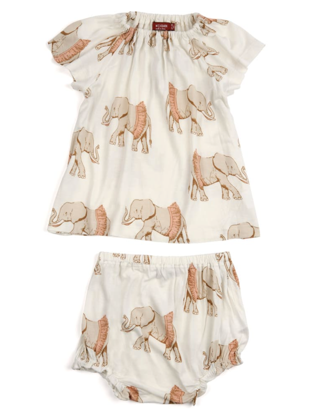 Tutu Elephant Bamboo Dress & Bloomer Set