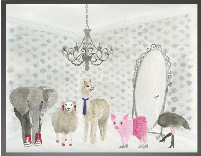 Dress Up Animals On Background