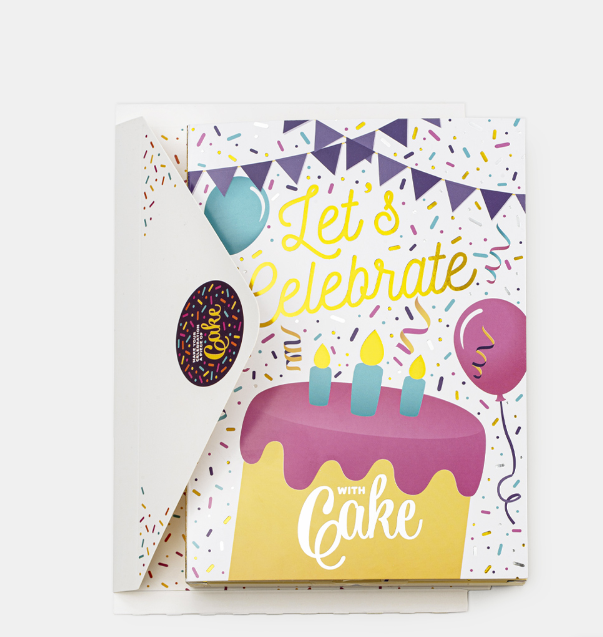 Let's Celebrate Cake Card- Vanilla