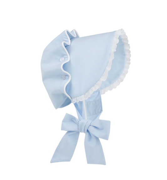 Bellefaire Bonnet Broadcloth/Eyelet Buckhead Blue