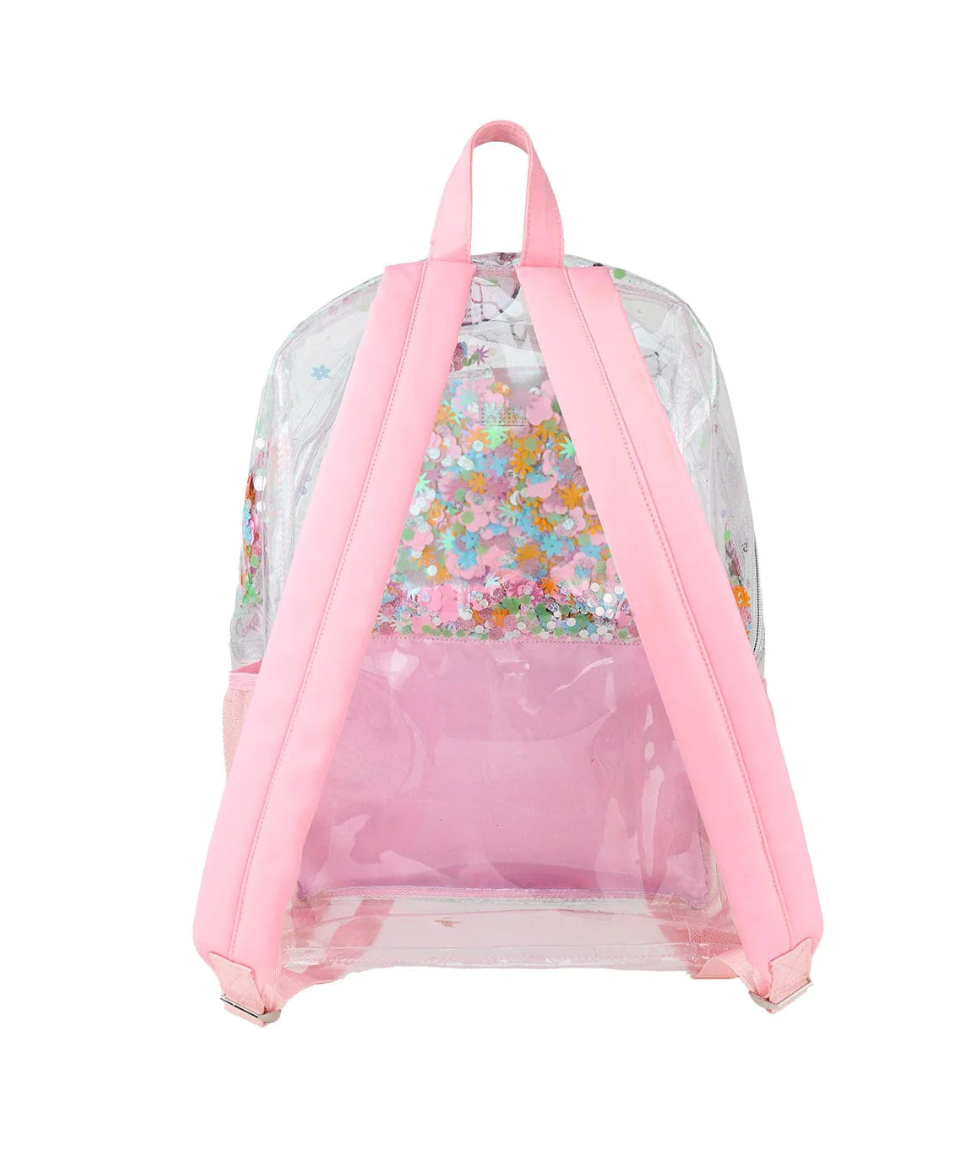 Flower Shop Confetti Clear Backpack