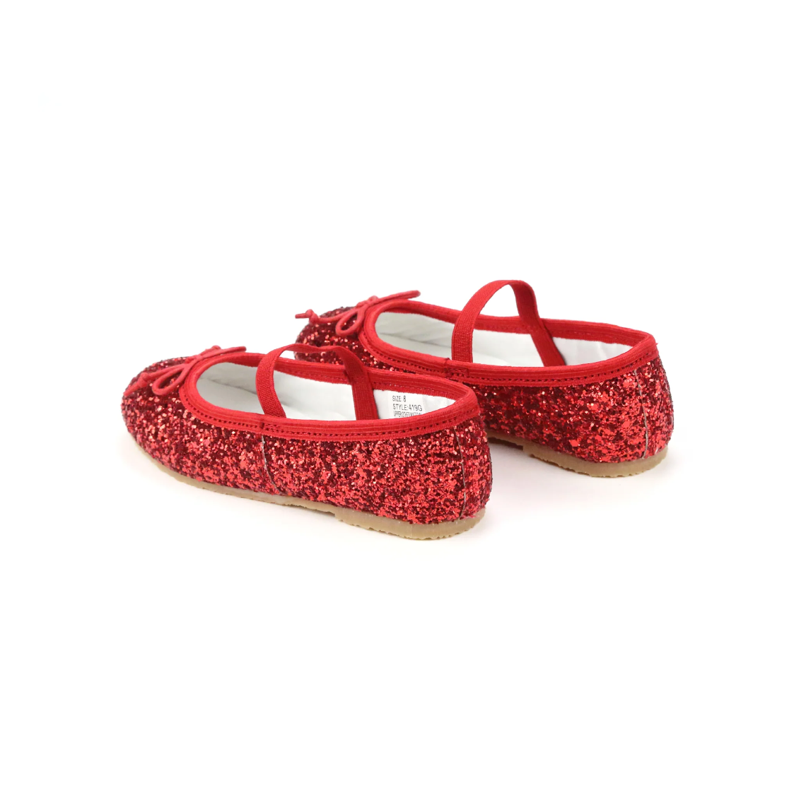 Victoria Sparkle Glitter Flat- Red