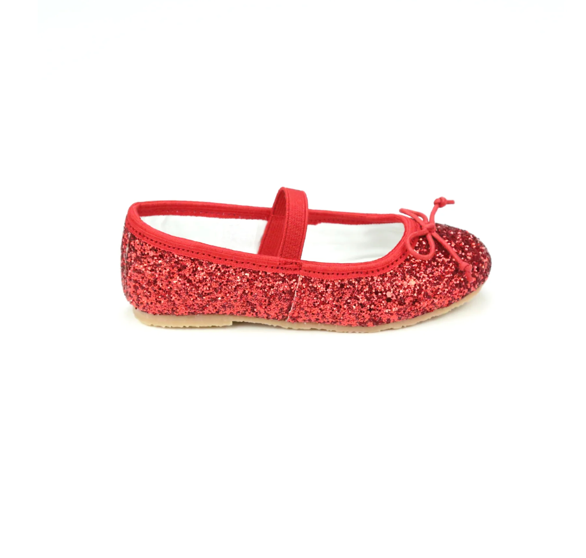 Victoria Sparkle Glitter Flat- Red