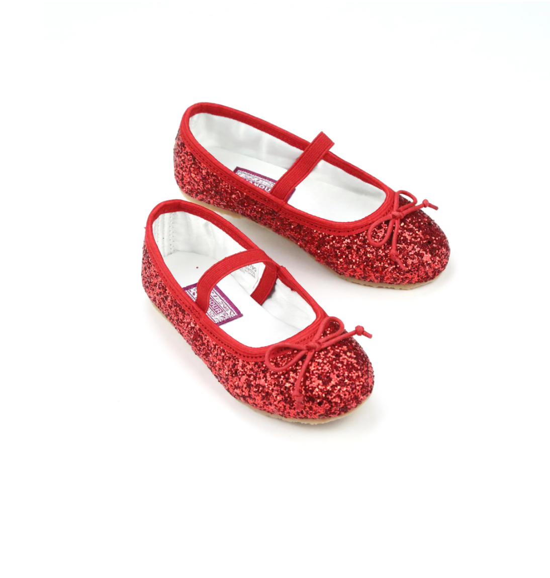 Victoria Sparkle Glitter Flat- Red