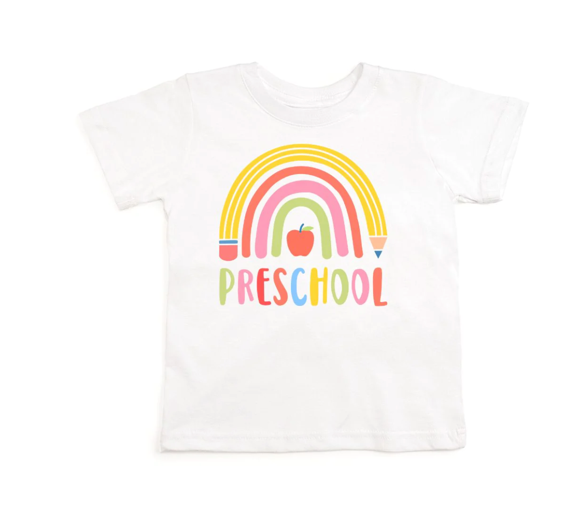 Preschool Pencil Rainbow SS T-Shirt
