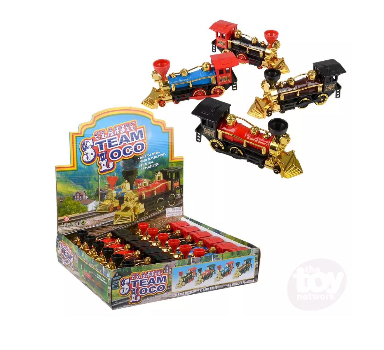 Pull Back Locomotive With Metallic Accent