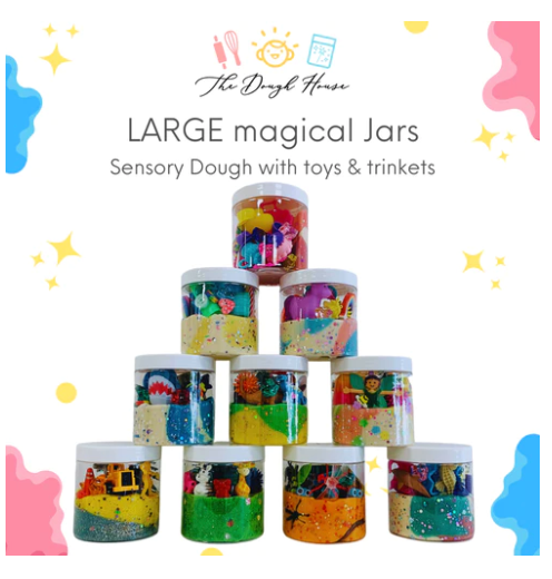 Large Magical Jar Sensory Dough - Birthday