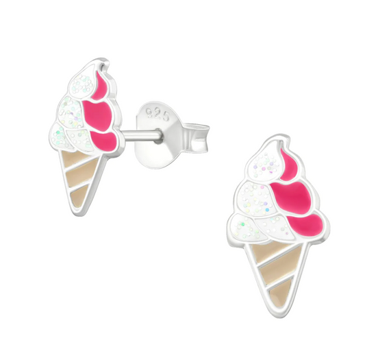 Ice Cream Cone Stud Earrings