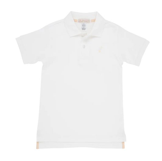 Prim and Proper Polo SS-Pima Worth Avenue White/Multicolor