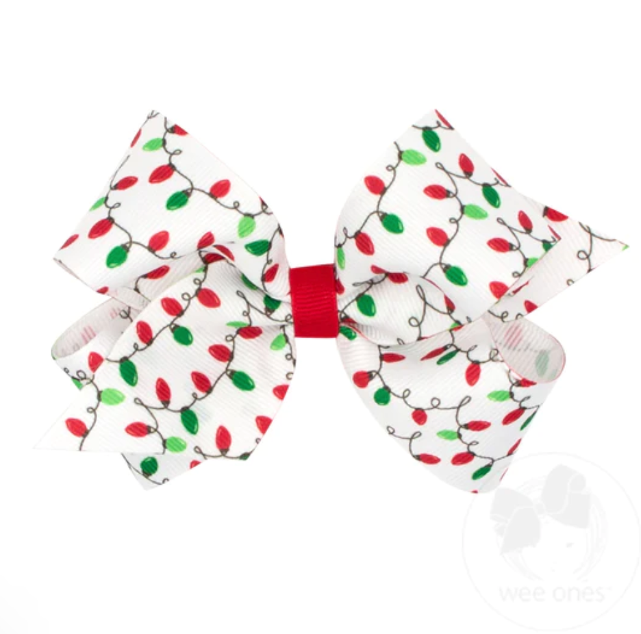 Christmas Printed Medium Bow