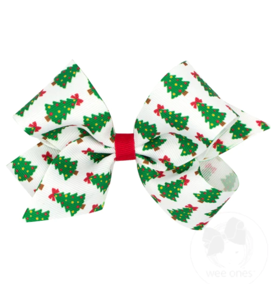 Christmas Printed Medium Bow