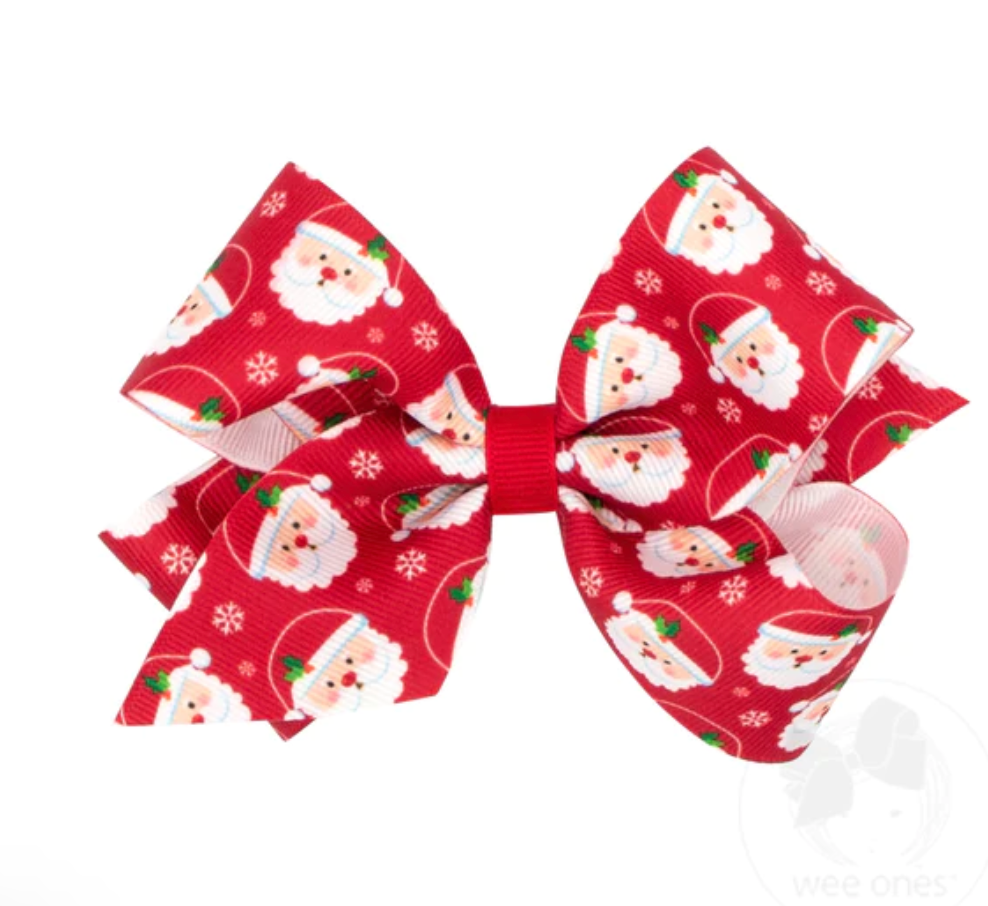 Christmas Printed Medium Bow