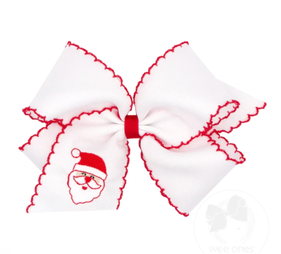 Christmas Holiday Embroidered King Bow