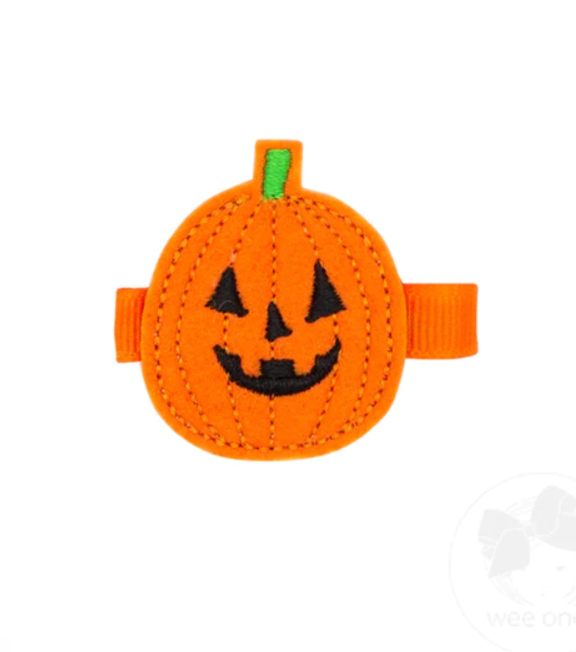 Felt Jack O Lantern Hair Clip