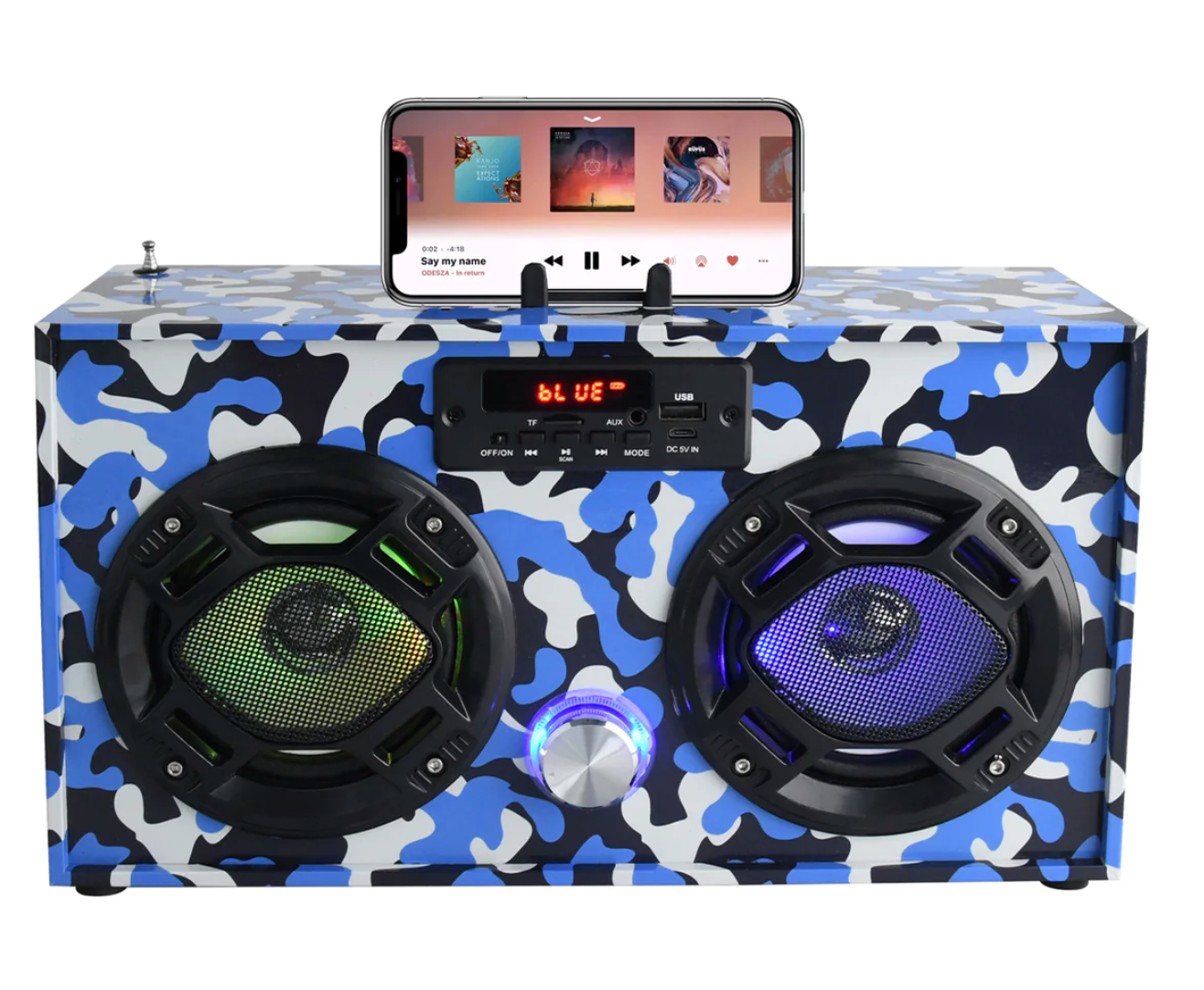 Boom Box Blue Camo