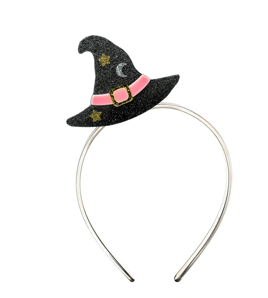 Witch Black Hat Glitter Headband