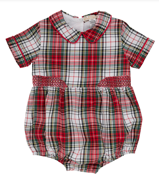 Brently Bubble Broadcloth- Keene Place Plaid/Richmond Red