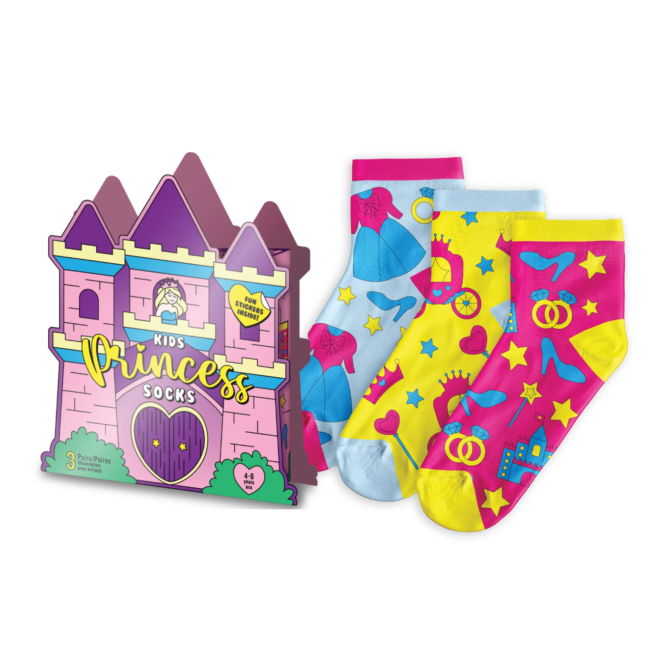 Kids 3-Pack Princesses Socks