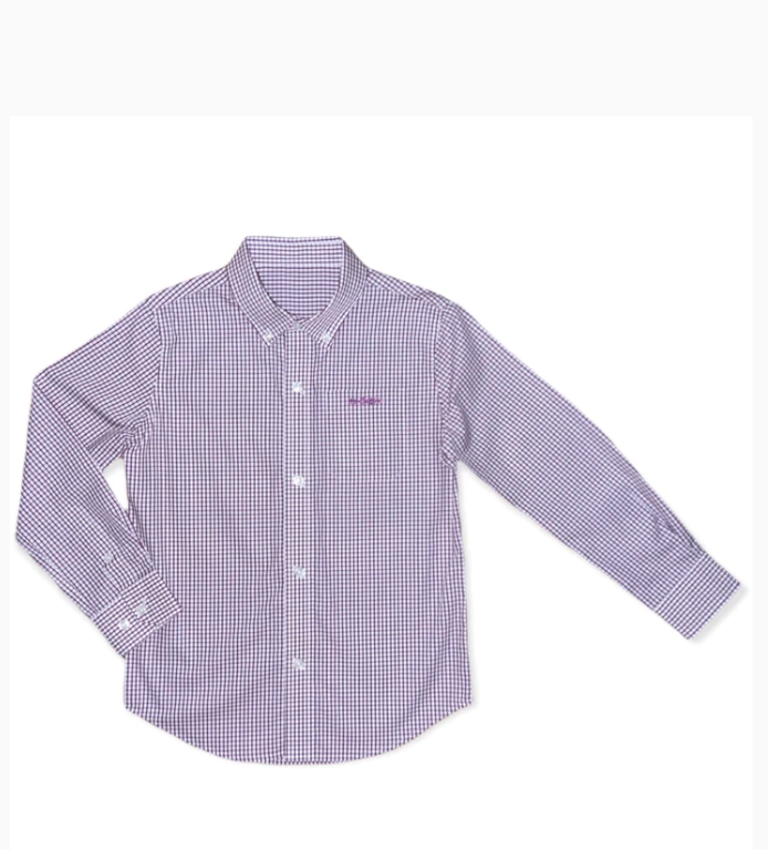 Bowen Arrow Button Down Pin Point Purple