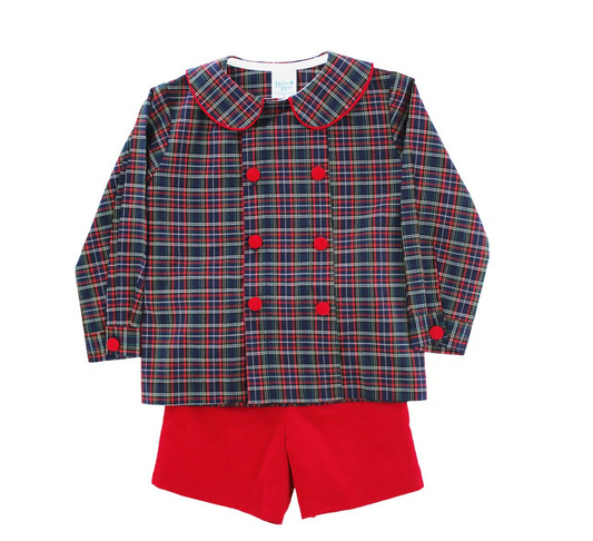 Blue Spruce with Red Cord Dressy Short Set