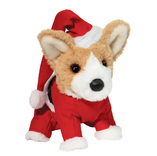 Mini Corgi w/ Santa Suit