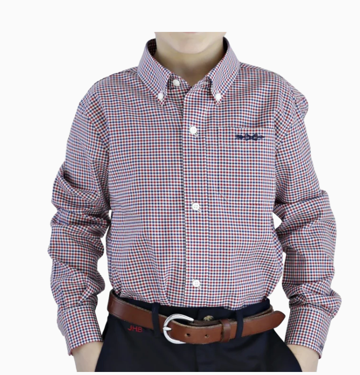 Bowen Arrow Button Down Patriot's Point Plaid