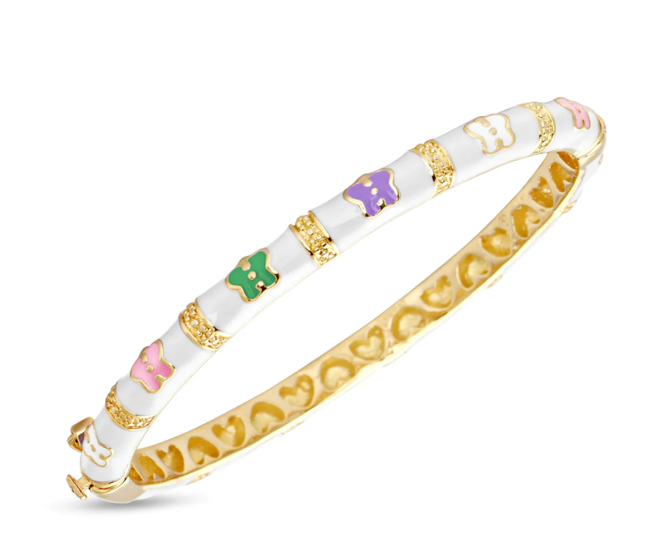 Bamboo Butterfly Bangle White