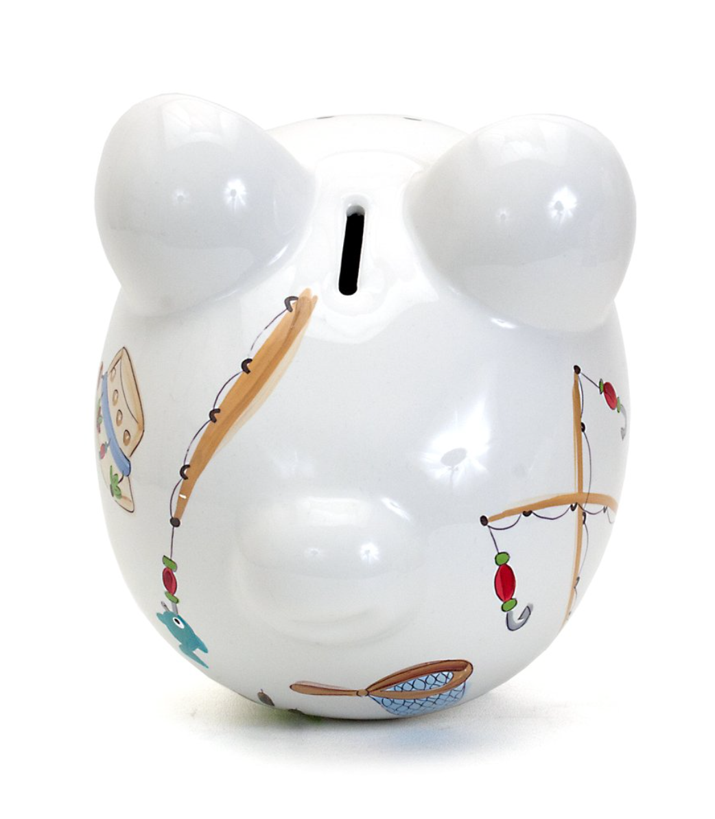 Gone Fishing Piggy Bank