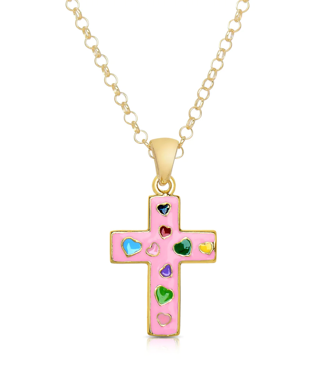 Cross Pendant Pink