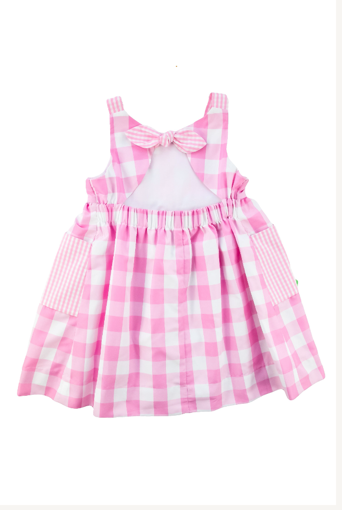 Gingham Dress With Flowers