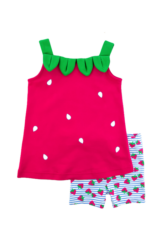 Strawberry Knit Short Set