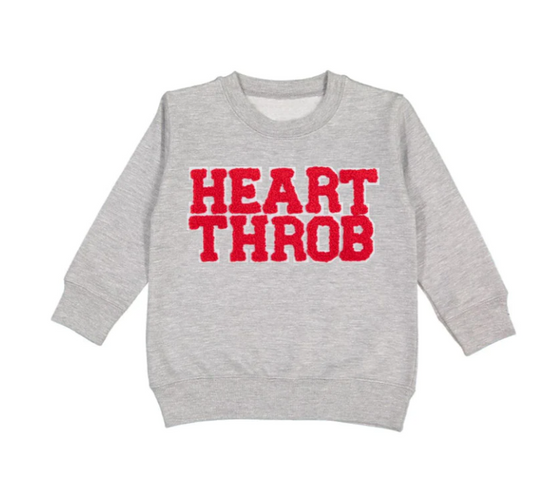 Heart Throb Patch Valentine's Day Sweatshirt