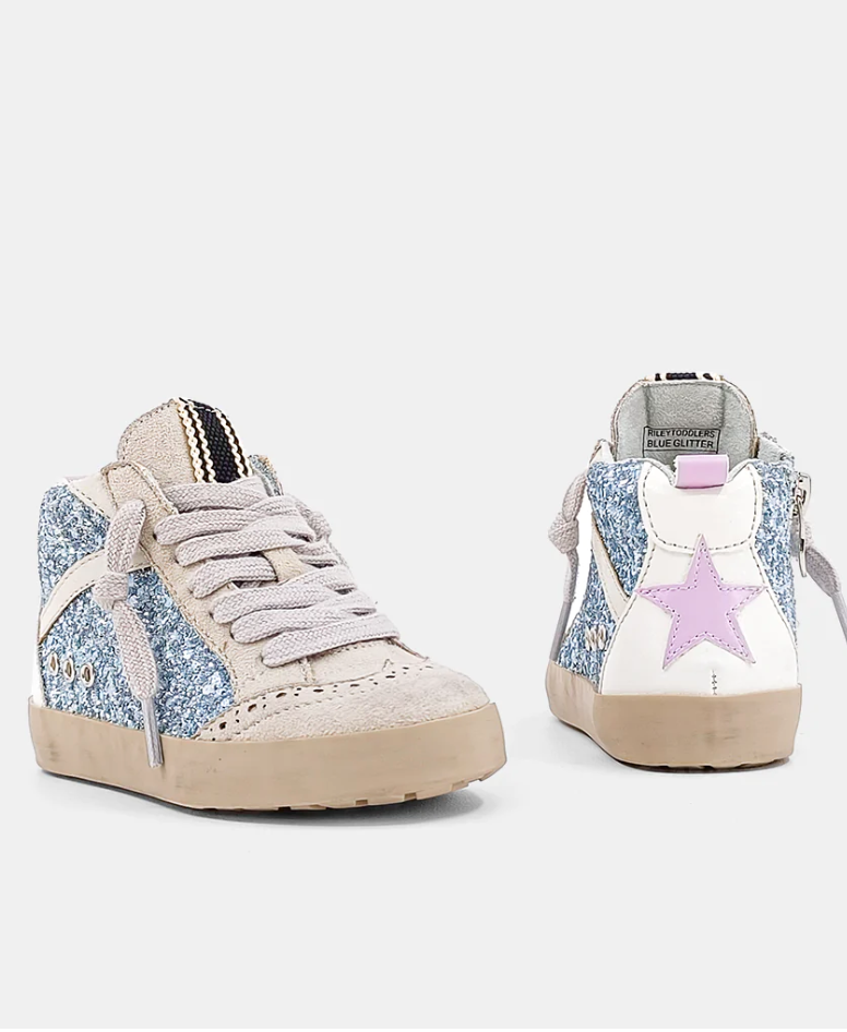 Riley Toddler Blue Glitter Shoes